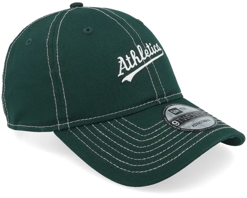 New Era Oakland Athletics Contrast Stitch 9TWENTY Dark Green/White Dad Cap online