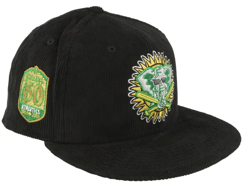 New Era Oakland Athletics Corduroy Flush 59FIFTY 50th Black Fitted online