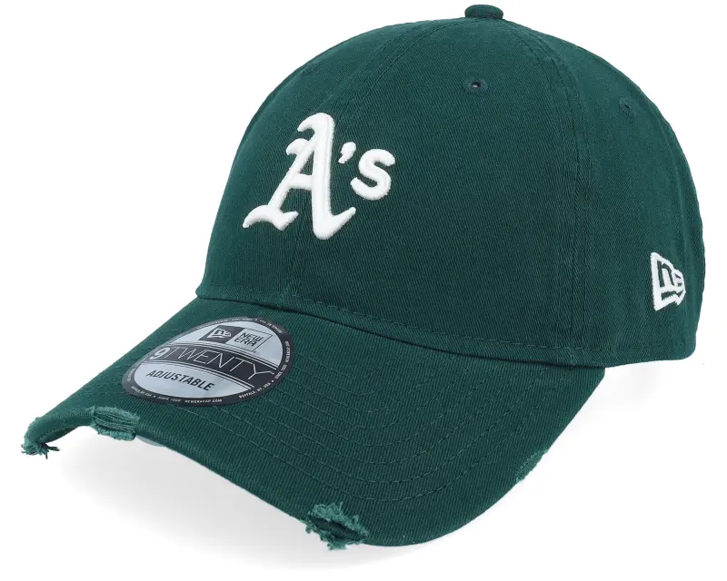 New Era Oakland Athletics Distressed 9TWENTY Dark Green/White Dad Cap online