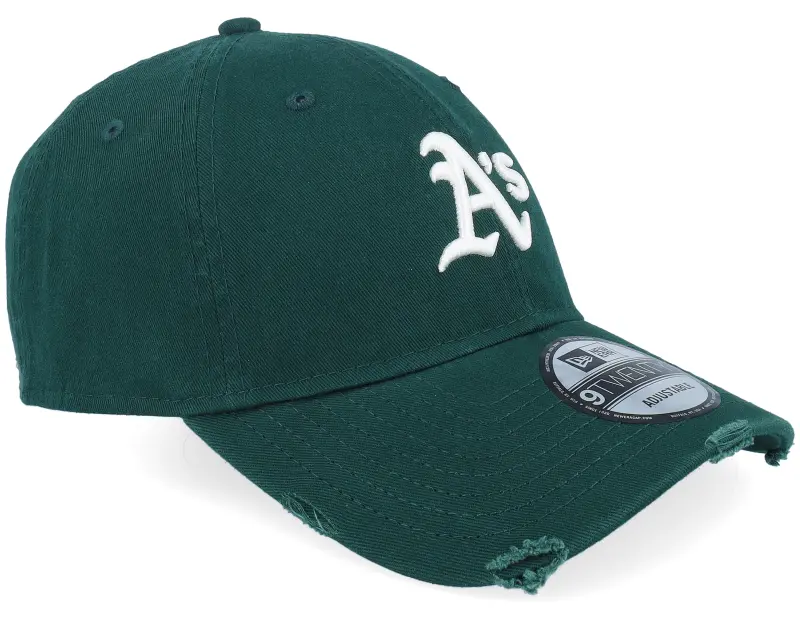 New Era Oakland Athletics Distressed 9TWENTY Dark Green/White Dad Cap online