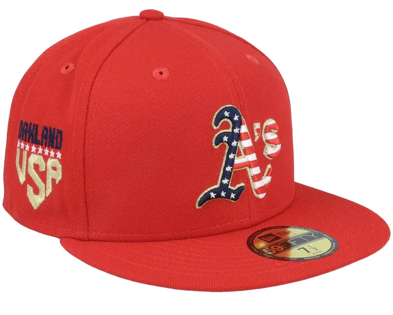 New Era Oakland Athletics MLB 4th Of July 23 59FIFTY Scarlet Fitted online