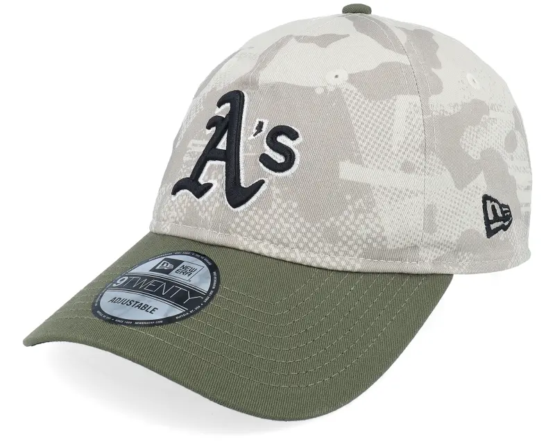 New Era Oakland Athletics MLB Armed Forces Day 9FORTY Mc Stone/Olive Dad Cap online