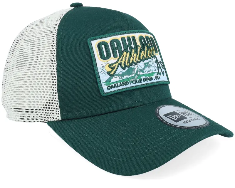 New Era Oakland Athletics MLB Patch Dark Green/White A-frame Trucker online