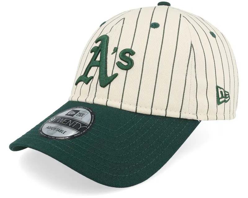 New Era Oakland Athletics Pinstripe 9TWENTY Light Terracotta/Dark Green Dad Cap online