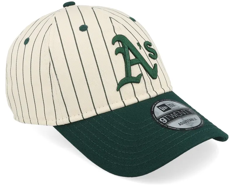 New Era Oakland Athletics Pinstripe 9TWENTY Light Terracotta/Dark Green Dad Cap online