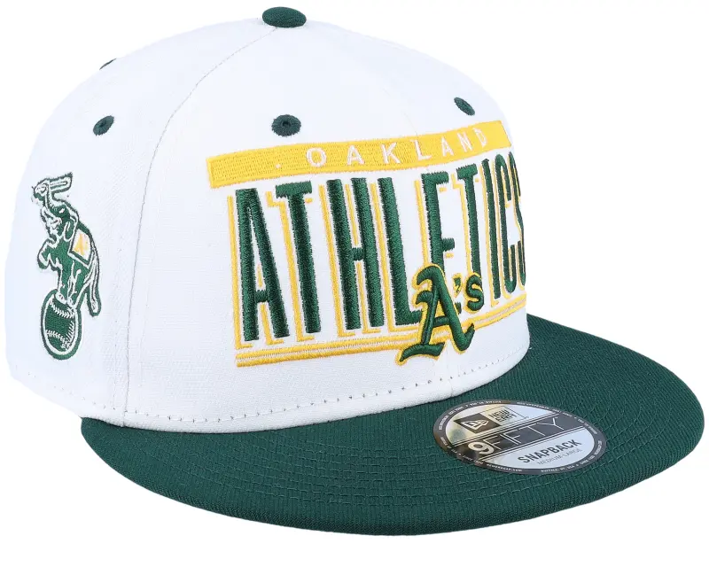 New Era Oakland Athletics Retro Title 9FIFTY White/Green Snapback online