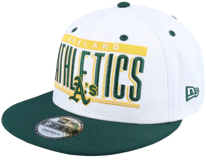 New Era Oakland Athletics Retro Title 9FIFTY White/Green Snapback online
