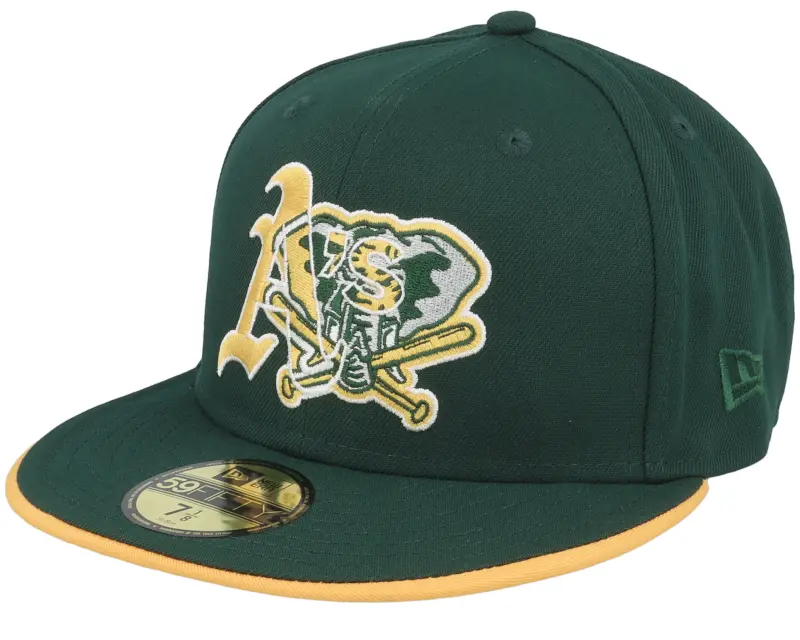 New Era Oakland Athletics Team Colour Split 59FIFTY Dark Green Fitted online