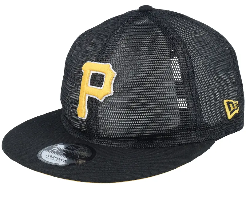 New Era Pittsburgh Pirates Embroidered Mesh 9FIFTY Black Trucker online
