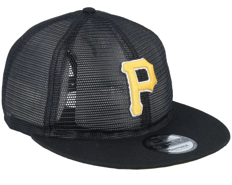 New Era Pittsburgh Pirates Embroidered Mesh 9FIFTY Black Trucker online