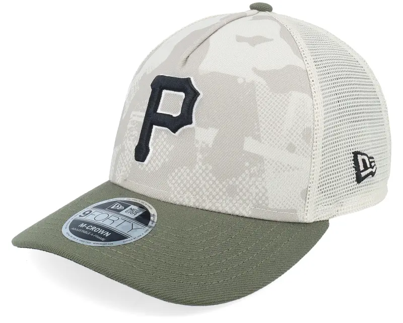 New Era Pittsburgh Pirates MLB Armed Forces Day 9FORTY Mc Stone/Olive A-frame Trucker online