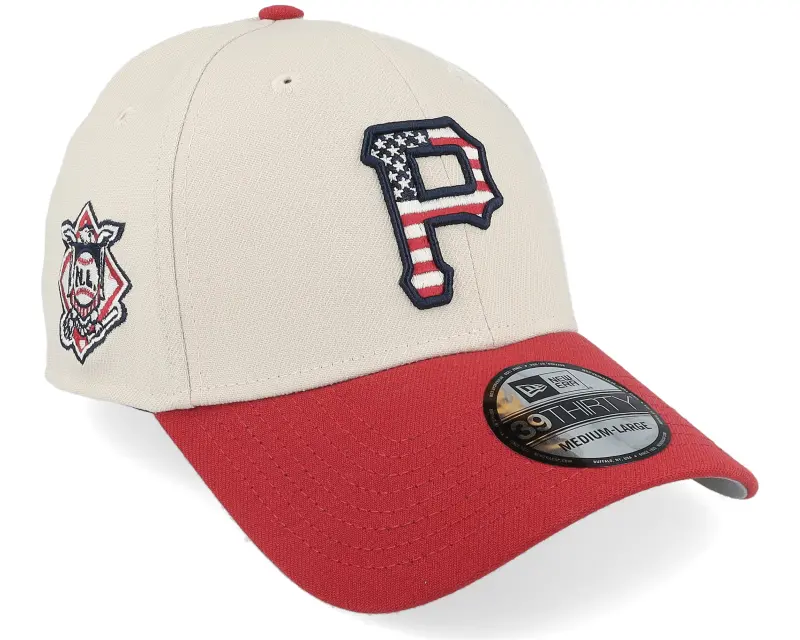 New Era Pittsburgh Pirates Mlb24 July4 39THIRTY Stone/Red Flexfit online