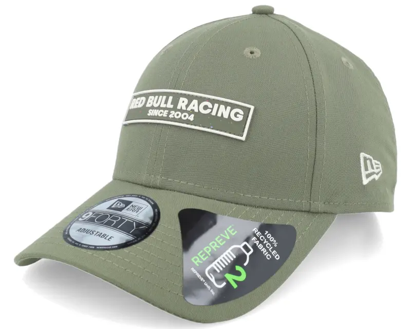 New Era Red Bull F1 Repreve Wordmark 9FORTY New Olive Adjustable online