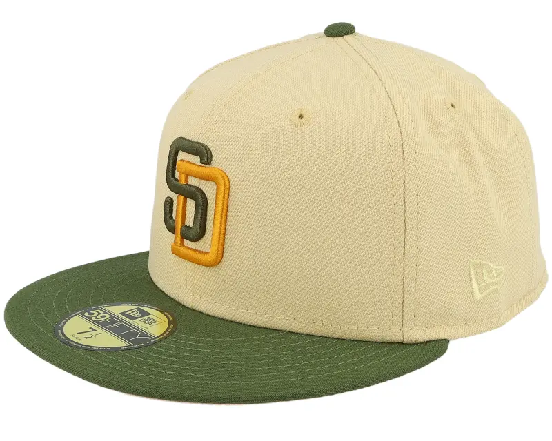 New Era San Diego Padres Chimney 59FIFTY Vintage Gold/Olive/Pink Fitted online