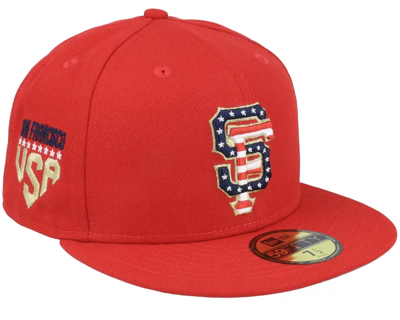 New Era San Francisco Giants MLB 4th Of July 23 59FIFTY Scarlet Fitted online