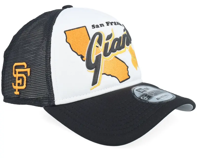 New Era San Francisco Giants State Flower White/Black A-Frame Trucker online