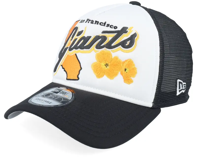 New Era San Francisco Giants State Flower White/Black A-Frame Trucker online