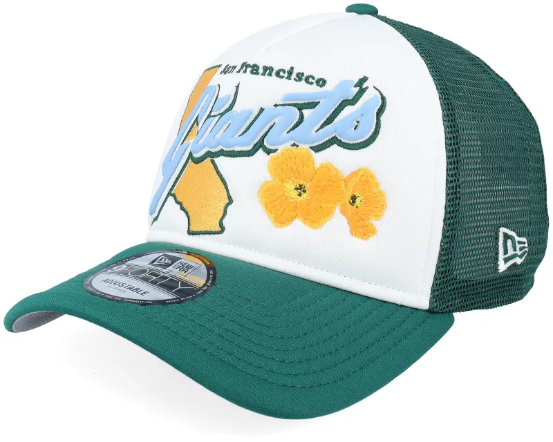 New Era San Francisco Giants State Flower White/Green A-Frame Trucker online