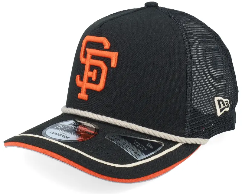 New Era San Francisco Giants Vintage Team Rope 9FIFTY Black A-frame Trucker online