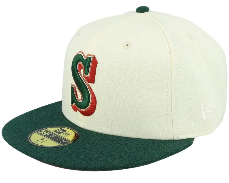 New Era Seattle Mariners Coral 59FIFTY Chrome 30th Chrome/Dark Green Fitted online