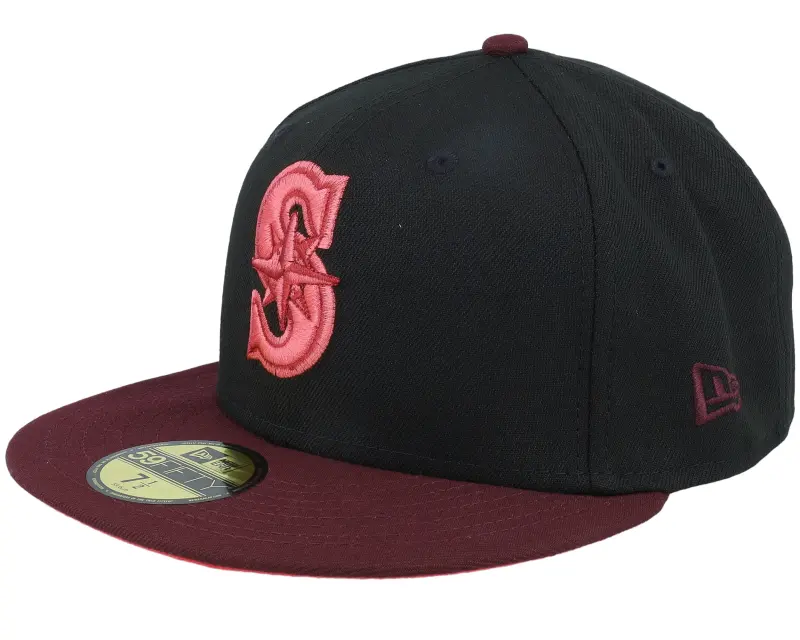 New Era Seattle Mariners Highland Pack 59FIFTY 25th Black/Maroon/Lava Fitted online