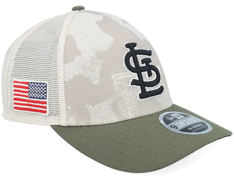 New Era St. Louis Cardinals MLB Armed Forces Day 9FORTY Mc Stone/Olive A-frame Trucker online