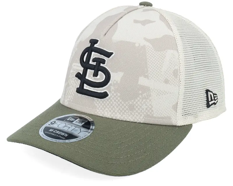New Era St. Louis Cardinals MLB Armed Forces Day 9FORTY Mc Stone/Olive A-frame Trucker online