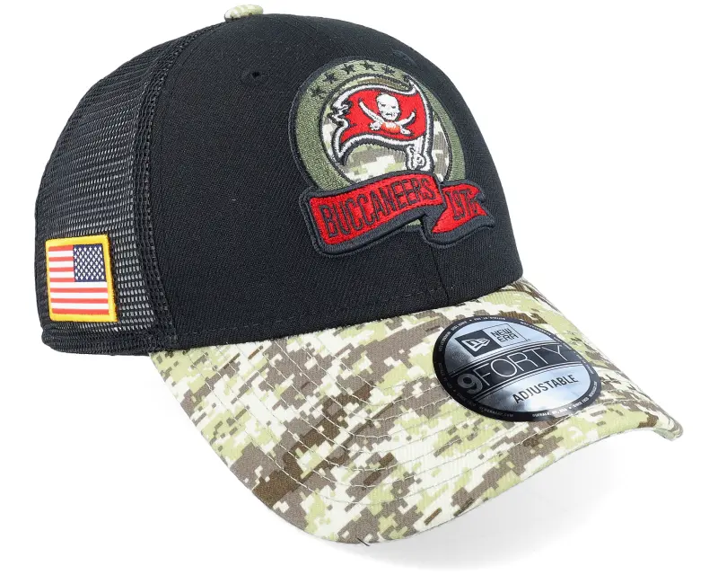 New Era Tampa Bay Buccaneers M 9FORTY NFL Salute To Service 22 Black/Camo Trucker online
