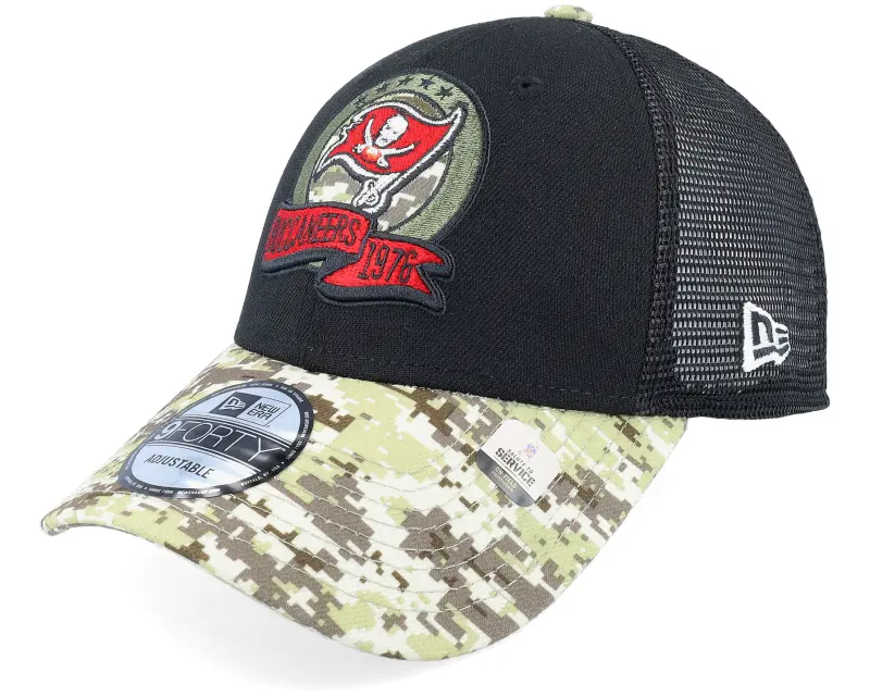 New Era Tampa Bay Buccaneers M 9FORTY NFL Salute To Service 22 Black/Camo Trucker online