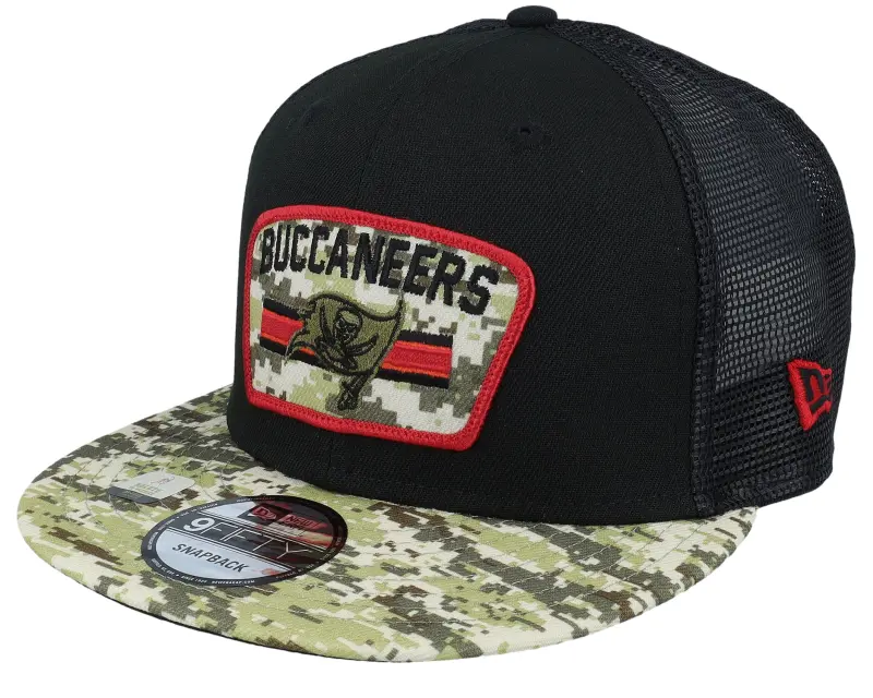New Era Tampa Bay Buccaneers NFL21 Salute To Service 9FIFTY Black/Camo Trucker online