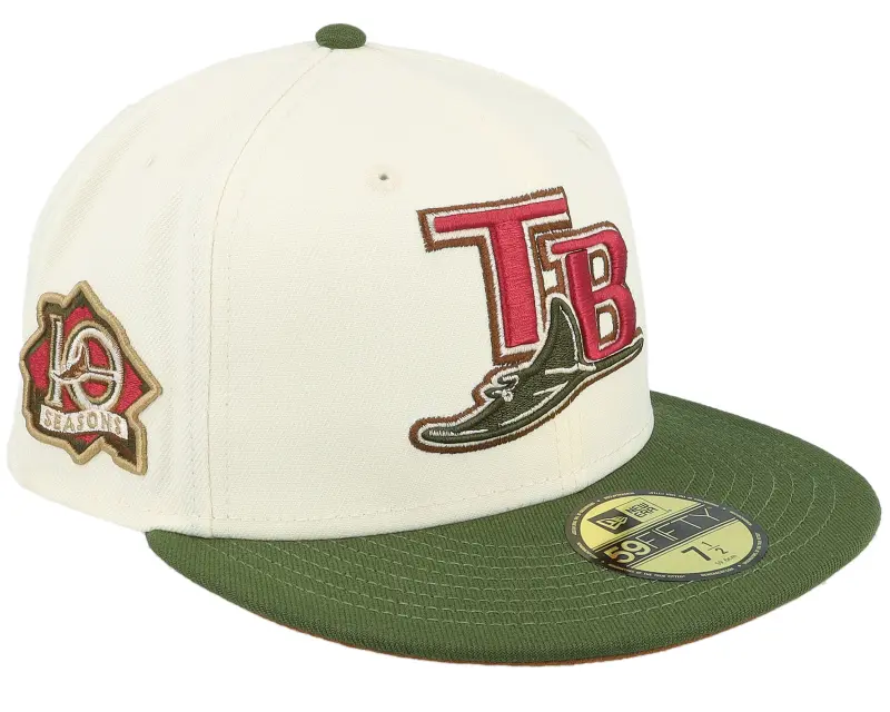 New Era Tampa Bay Rays Tropical Olive 59FIFTY Chrome/Olive Fitted online