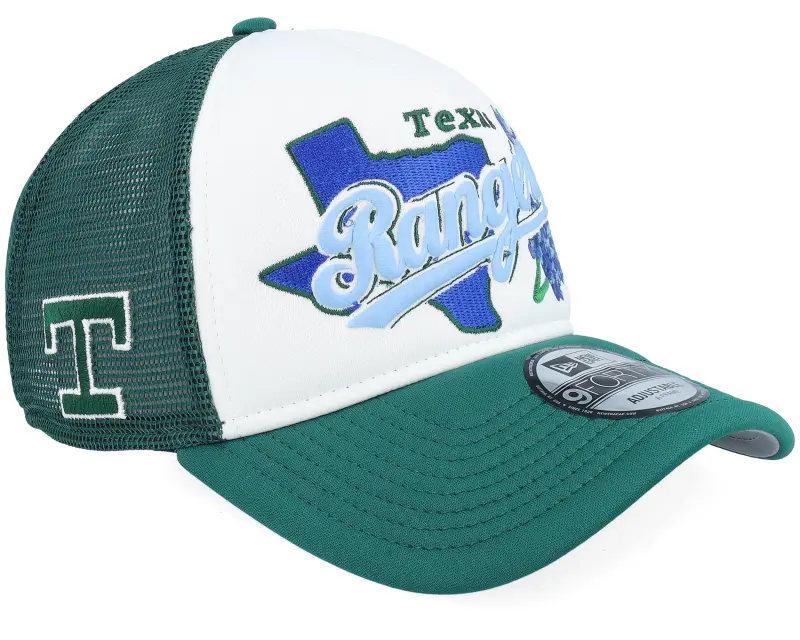 New Era Texas Rangers State Flower White/Green A-Frame Trucker online