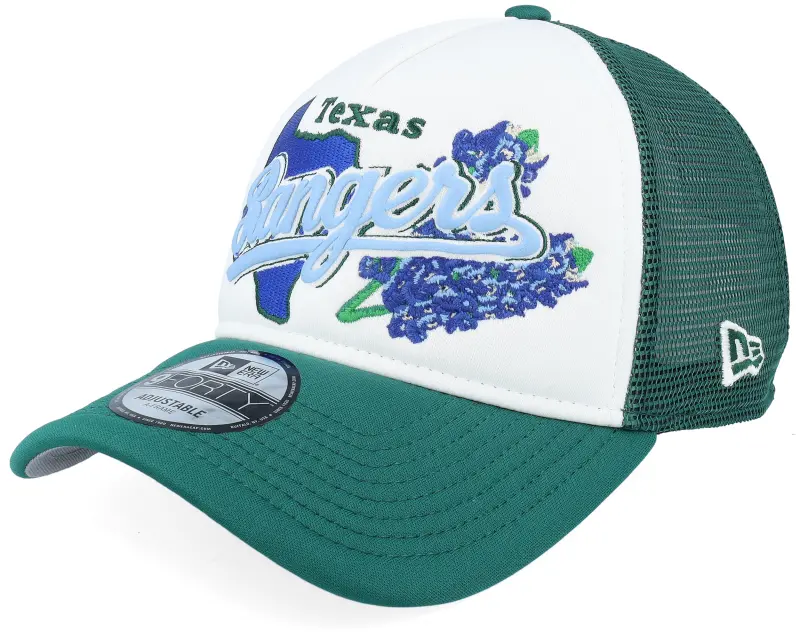 New Era Texas Rangers State Flower White/Green A-Frame Trucker online