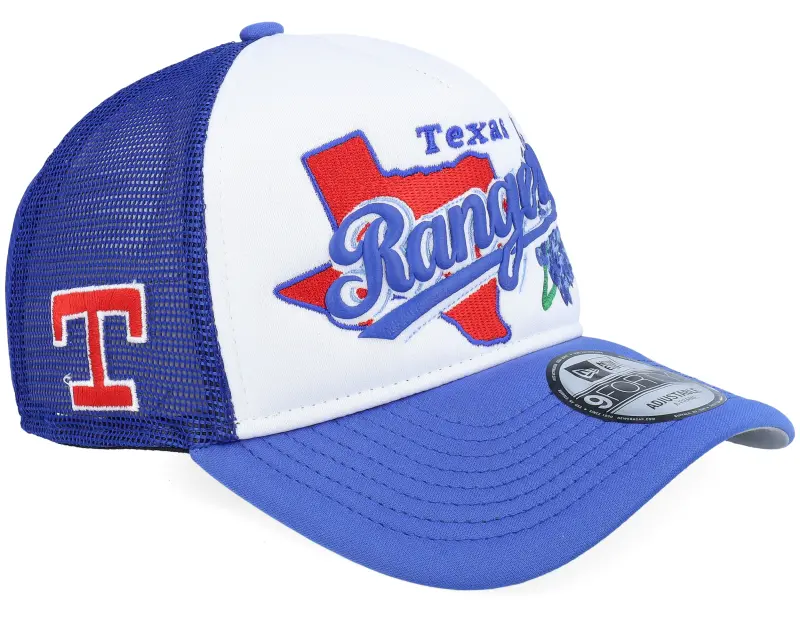 New Era Texas Rangers State Flower White/Royal A-Frame Trucker online
