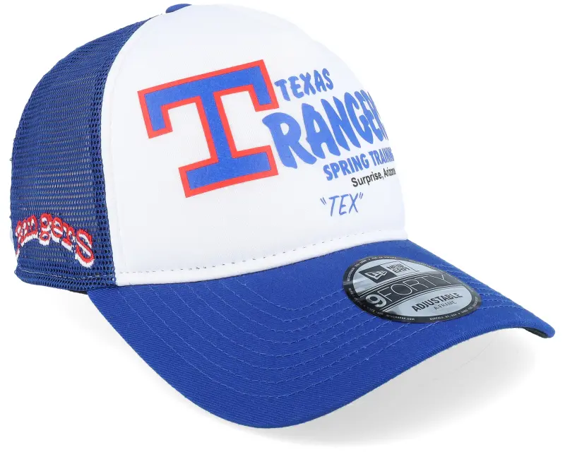 New Era Texas Rangers Team 9FORTY Spring Training White/Blue Trucker online