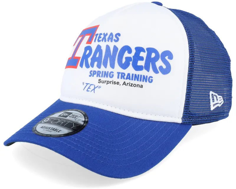 New Era Texas Rangers Team 9FORTY Spring Training White/Blue Trucker online