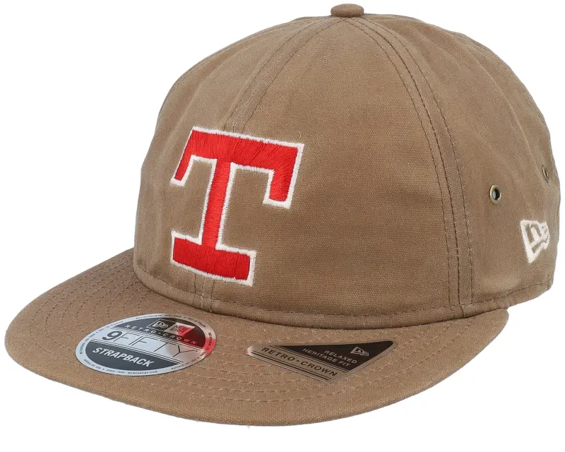 New Era Texas Rangers Waxed Canvas 9FIFTY Khaki Strapback online