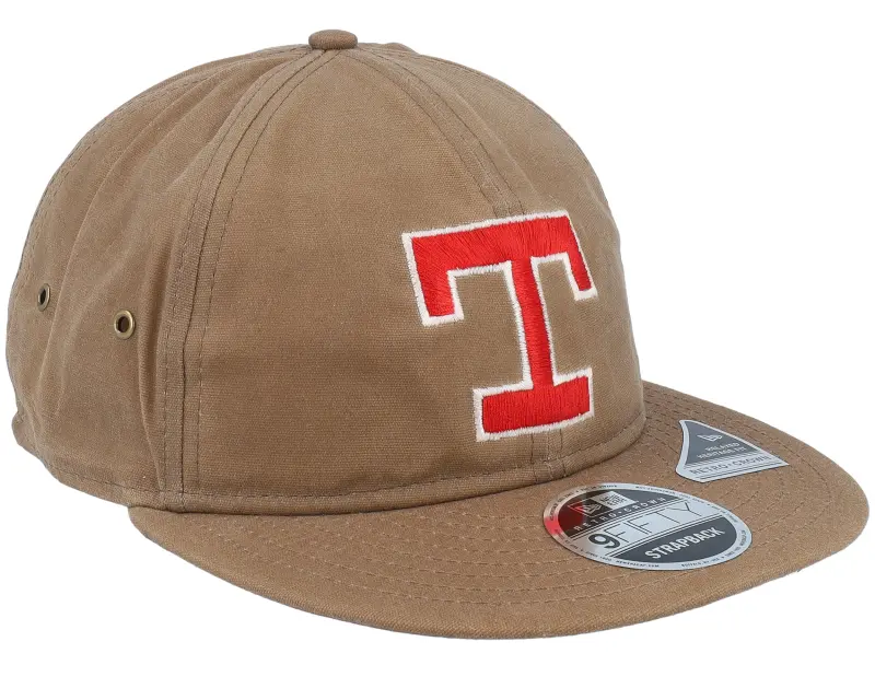 New Era Texas Rangers Waxed Canvas 9FIFTY Khaki Strapback online