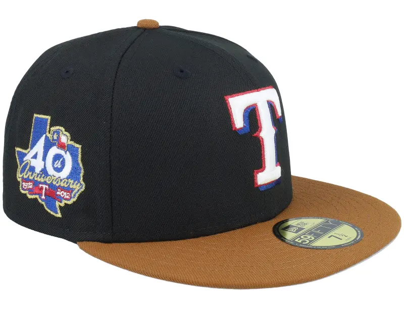 New Era Texas Rangers What The Fudge 59FIFTY 40 Black/Peanut/Grey Fitted online