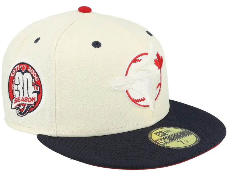New Era Toronto Blue Jays Scarlet Swirl 59FIFTY 30th World Series Chrome/Navy Fitted online