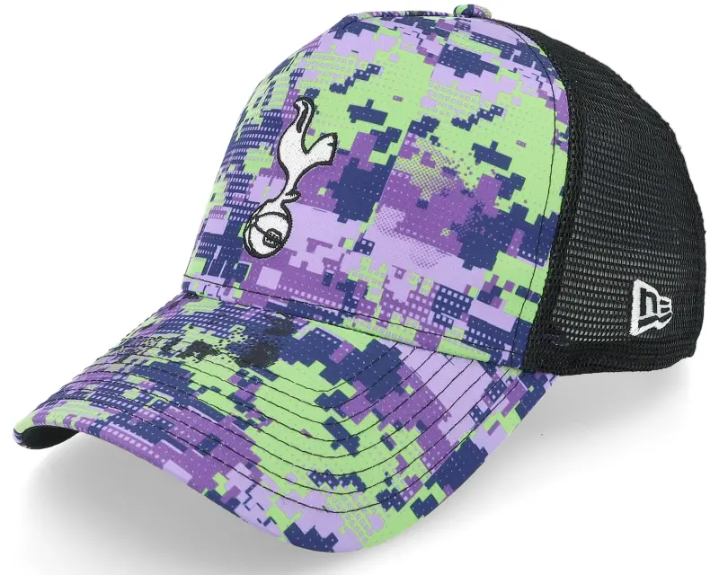 New Era Tottenham Hotspur All Over Print Glitch Purple/Green/Black A-Frame Trucker online