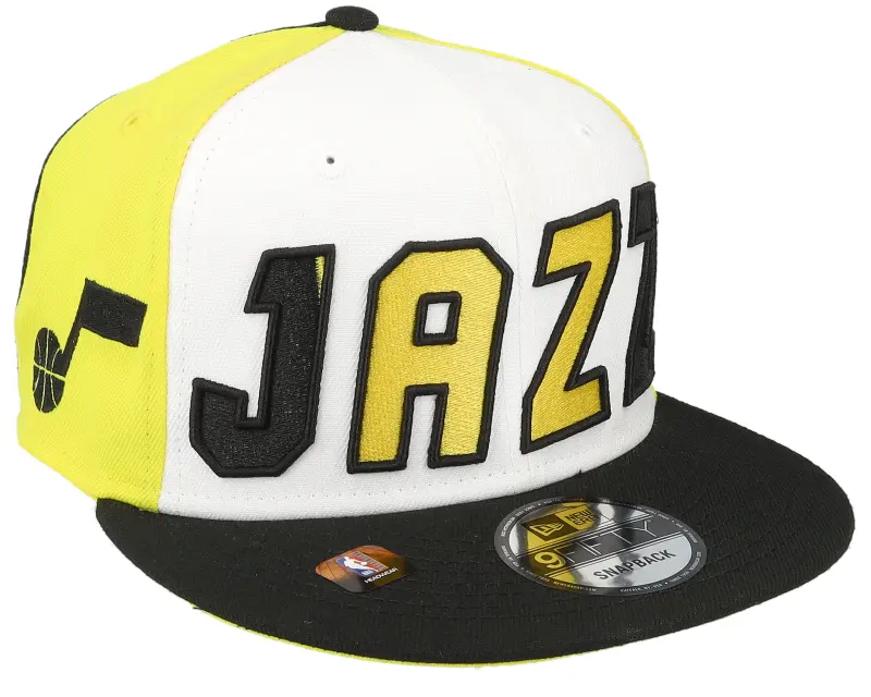 New Era Utah Jazz 9FIFTY NBA 23 Back Half White/Yellow/Black Snapback online